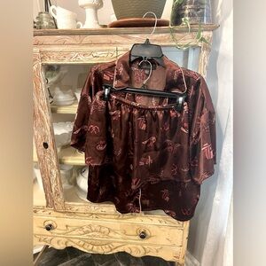 Midnight Bakery Womens XL Howdy Print PJ 2 Piece Set